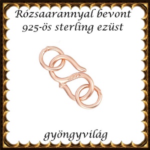  925-ös  ezüst S lánckapocs ELK S 01rg, Kellékek & szerszámok, Gyöngyfűzés kellékek, Egyéb alkatrész, Ékszerkészítés, MESKA