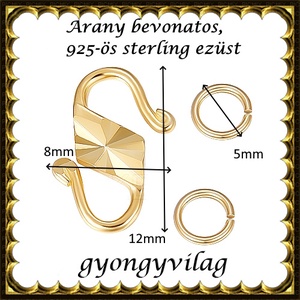  925-ös  ezüst S lánckapocs ELK S 10g - kellékek & szerszámok - gyöngyfűzés kellékek - egyéb alkatrész - Meska.hu