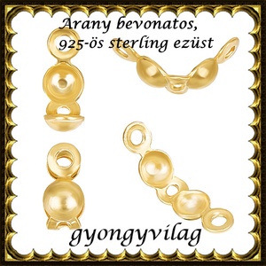 925-ös sterling ezüst ékszerkellék: csomótakaró ECST 02g, Kellékek & szerszámok, Gyöngyfűzés kellékek, Egyéb alkatrész, Ékszerkészítés, MESKA
