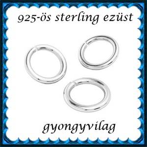 925-ös sterling ezüst ékszerkellék: karika nyitott ESZK NY 6x0,7mm 3db/csomag, Kellékek & szerszámok, Gyöngyfűzés kellékek, Szerelőkarika, Ékszerkészítés, MESKA