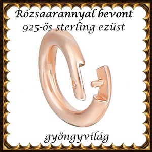 925-ös sterling ezüst ékszerkellék: karika nyitott,zárható ESZK NY-Z 8rg  1db/cs - kellékek & szerszámok - gyöngyfűzés kellékek - szerelőkarika - Meska.hu
