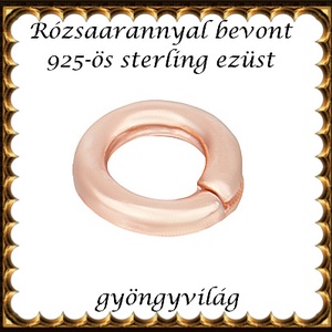 925-ös sterling ezüst ékszerkellék: karika nyitott,zárható ESZK NY-Z 5rg  1db/cs, Kellékek & szerszámok, Gyöngyfűzés kellékek, Szerelőkarika, Ékszerkészítés, MESKA