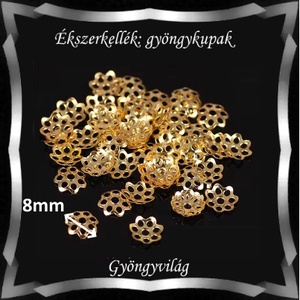 Ékszerkellék: gyöngykupak BGYK 13-7 40db / csomag - kellékek & szerszámok - gyöngyfűzés kellékek - gyöngykupak - Meska.hu