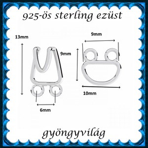 925-ös sterling ezüst ékszerkellék: lánckapocs ELK 2S 08 - kellékek & szerszámok - gyöngyfűzés kellékek - egyéb alkatrész - Meska.hu