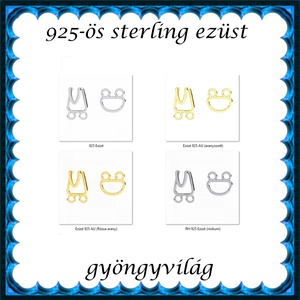925-ös sterling ezüst ékszerkellék: lánckapocs ELK 2S 08 - kellékek & szerszámok - gyöngyfűzés kellékek - egyéb alkatrész - Meska.hu