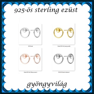 925-ös sterling ezüst ékszerkellék: fülbevaló kapocs, bedugós EFK B 65e - kellékek & szerszámok - ékszerkellék - fülbevaló kapocs - Meska.hu