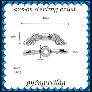 925-ös sterling ezüst ékszerkellék: köztes / gyöngy / dísz EKÖ 105 - kellékek & szerszámok - gyöngyfűzés kellékek - fém köztesek - Meska.hu