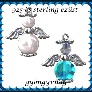 925-ös sterling ezüst ékszerkellék: köztes / gyöngy / dísz EKÖ 105 - kellékek & szerszámok - gyöngyfűzés kellékek - fém köztesek - Meska.hu