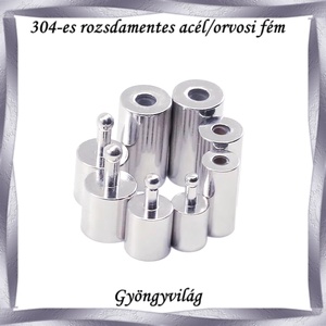 304 Nemes acél ékszerkellék: lánckapocs NALK 08 4db/ csomag, Kellékek & szerszámok, Gyöngyfűzés kellékek, Egyéb alkatrész, Ékszerkészítés, MESKA