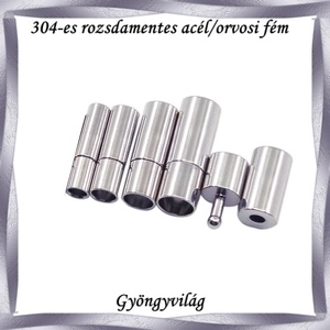 304 Nemes acél ékszerkellék: lánckapocs NALK 08 4db/ csomag - kellékek & szerszámok - gyöngyfűzés kellékek - egyéb alkatrész - Meska.hu