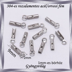 304 Nemes acél ékszerkellék: lánckapocs NALK 09 6pár/ csomag - kellékek & szerszámok - gyöngyfűzés kellékek - egyéb alkatrész - Meska.hu