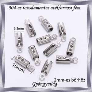 304 Nemes acél ékszerkellék: lánckapocs NALK 09 6pár/ csomag - kellékek & szerszámok - gyöngyfűzés kellékek - egyéb alkatrész - Meska.hu