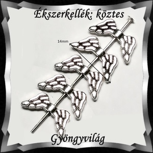 Ékszerkellék: köztes / díszítőelem / gyöngy BKÖ 1S 46-2 10db/csomag  mini  angyalszárny, Kellékek & szerszámok, Gyöngyfűzés kellékek, Fém köztesek, Ékszerkészítés, MESKA