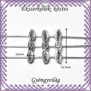 Ékszerkellék: köztes / díszítőelem / gyöngy BKÖ 3S 10 8db/csomag - kellékek & szerszámok - gyöngyfűzés kellékek - fém köztesek - Meska.hu