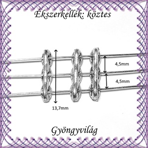 Ékszerkellék: köztes / díszítőelem / gyöngy BKÖ 3S 10 8db/csomag - kellékek & szerszámok - gyöngyfűzés kellékek - fém köztesek - Meska.hu