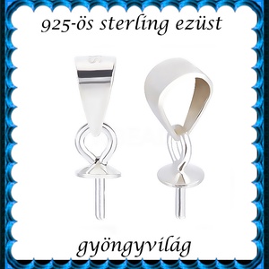  925-ös ezüst medálkapocs EMK 26-3 1db/csomag, Kellékek & szerszámok, Ékszerkellék, Medáltartó, medálkapocs, Ékszerkészítés, Ékszerkészítés, MESKA