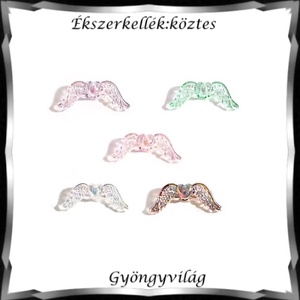 Ékszerkellék: köztes / díszítőelem / gyöngy BKÖ 1S 49 2db/csomag /angyalszárny, Kellékek & szerszámok, Gyöngyfűzés kellékek, Fém köztesek, Ékszerkészítés, MESKA