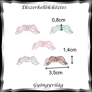 Ékszerkellék: köztes / díszítőelem / gyöngy BKÖ 1S 49 2db/csomag /angyalszárny - kellékek & szerszámok - gyöngyfűzés kellékek - fém köztesek - Meska.hu
