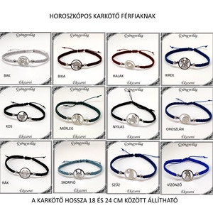 Ékszerek-karkötők: Makramé karkötő  SK-M 41 nemes acél, horoszkópos, több színben - ékszer - karkötő - gyöngyös karkötő - Meska.hu