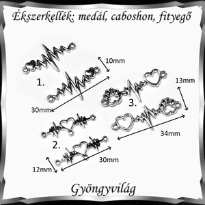 Ékszerkellék: medál, caboshon, fityegő BMCF-2-28 3db/cs több féle - kellékek & szerszámok - gyöngyfűzés kellékek - cabochon - Meska.hu