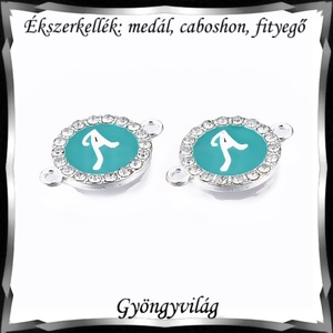 Ékszerkellék: medál, caboshon, fityegő BMCF-2-45  1db/csomag monogramos - kellékek & szerszámok - gyöngyfűzés kellékek - cabochon - Meska.hu