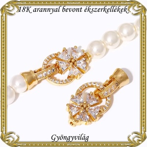 18K arannyal bevont ékszerkellék: lánckapocs ABLK 02 - kellékek & szerszámok - gyöngyfűzés kellékek - egyéb alkatrész - Meska.hu