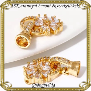 18K arannyal bevont ékszerkellék: lánckapocs ABLK 02 - kellékek & szerszámok - gyöngyfűzés kellékek - egyéb alkatrész - Meska.hu