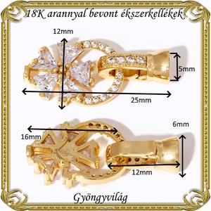 18K arannyal bevont ékszerkellék: lánckapocs ABLK 02 - kellékek & szerszámok - gyöngyfűzés kellékek - egyéb alkatrész - Meska.hu