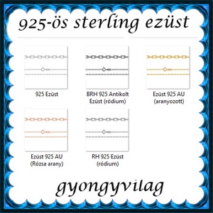 Ékszerek-karkötők: 925-ös sterling ezüst karkötő SSZkEÜK 09-20e - ékszer - nyaklánc - medál nélküli nyaklánc - Meska.hu
