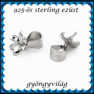  925-ös ezüst medálkapocs EMK 124 1db/csomag, Kellékek & szerszámok, Ékszerkellék, Medáltartó, medálkapocs, Ékszerkészítés, MESKA