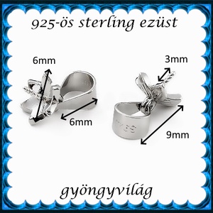  925-ös ezüst medálkapocs EMK 124 1db/csomag - kellékek & szerszámok - ékszerkellék - medáltartó, medálkapocs - Meska.hu