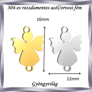 Nemes acél ékszerkellék: medál, caboshon, fityegő NAMCF-19 1db/cs - kellékek & szerszámok - gyöngyfűzés kellékek - cabochon - Meska.hu