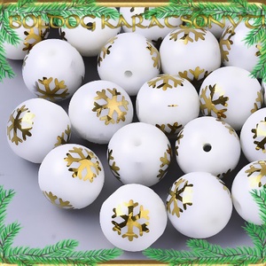 Ékszerkellék: üveggyöngy, karácsonyi gyöngy 5db/cs 10mm S-KA18-3, Kellékek & szerszámok, Gyöngyfűzés kellékek, Cabochon, Ékszerkészítés, MESKA