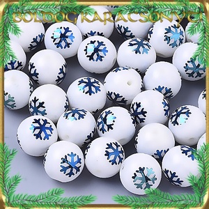 Ékszerkellék: üveggyöngy, karácsonyi gyöngy 5db/cs 10mm S-KA18-4, Kellékek & szerszámok, Gyöngyfűzés kellékek, Cabochon, Ékszerkészítés, MESKA