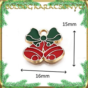 Ékszerkellék: medál, caboshon, fityegő S-KA22 1db/cs karácsonyi medál - kellékek & szerszámok - gyöngyfűzés kellékek - cabochon - Meska.hu