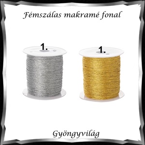 Ékszerkellék: makramé zsinór FSZ02 fémszálas több színben és méretben - kellékek & szerszámok - ékszerkellék - Meska.hu