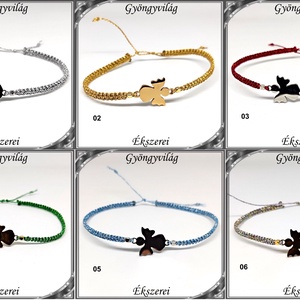 Ékszerek-karkötők: Makramé karkötő SK-M 13-3 nemes acél angyalkával több szinben - ékszer - karkötő - fonott karkötő - Meska.hu Ékszerek-karkötők: Makramé karkötő SK-M 13-3 nemes acél angyalkával több szinben - ékszer - karkötő - fonott karkötő - Meska.hu