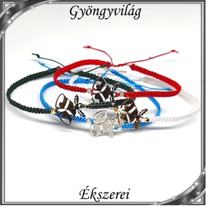 Ékszerek-karkötők: Makramé karkötő SK-M NA02  nemes acél csengő több szinben és méretben 4db/csomag, Ékszer, Karkötő, Fonott karkötő, Ékszerkészítés, Gyöngyfűzés, gyöngyhímzés, MESKA