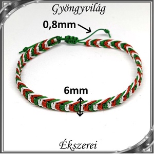 Ékszerek-karkötők: Makramé nemzeti színű karkötő SK-M FM03 16-01-34 - ékszer - karkötő - fonott karkötő - Meska.hu