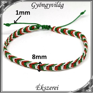 Ékszerek-karkötők: Makramé nemzeti színű karkötő SK-M FM03 16-01-34 - ékszer - karkötő - fonott karkötő - Meska.hu