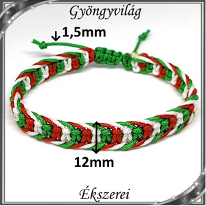 Ékszerek-karkötők: Makramé nemzeti színű karkötő SK-M FM03 16-01-34 - ékszer - karkötő - fonott karkötő - Meska.hu