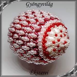 Gyöngyből készített húsvéti tojás S-HÚ01-2 - otthon & életmód - dekoráció - asztal és polc dekoráció - asztaldísz - Meska.hu