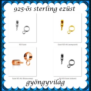 925-ös sterling ezüst ékszerkellék: medáltartó, medálkapocs EMT 51 - kellékek & szerszámok - ékszerkellék - medáltartó, medálkapocs - Meska.hu