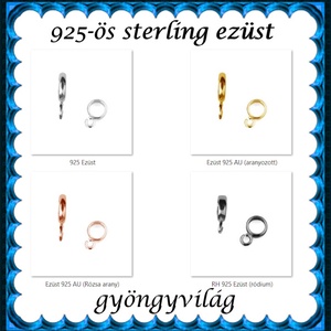 925-ös sterling ezüst ékszerkellék: medáltartó, medálkapocs EMT 52 - kellékek & szerszámok - ékszerkellék - medáltartó, medálkapocs - Meska.hu