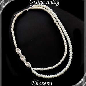Esküvői, menyasszonyi, alkalmi ékszer szett,  SSZE925-TEK02-1-2 FEHÉR - esküvő - ékszer - ékszerszett - Meska.hu