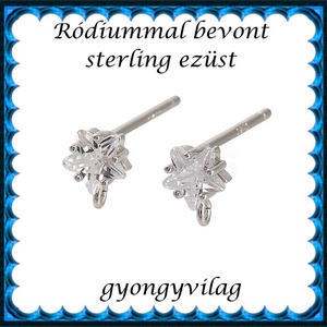 925-ös sterling ezüst ékszerkellék: fülbevaló kapocs, bedugós EFK B 66 - Meska.hu