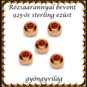 925-ös sterling ezüst ékszerkellék: köztes / gyöngy / dísz  EKÖ 10-1,8rg 5db / csomag - Meska.hu