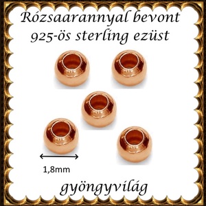 925-ös sterling ezüst ékszerkellék: köztes / gyöngy / dísz  EKÖ 10-1,8rg 5db / csomag - kellékek & szerszámok - gyöngyfűzés kellékek - fém köztesek - Meska.hu