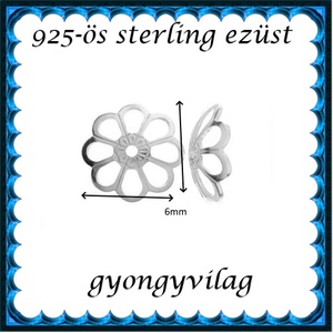 925-ös sterling ezüst gyöngykupak  1db/ csomag  EGYK 29-6 - kellékek & szerszámok - gyöngyfűzés kellékek - fém köztesek - Meska.hu