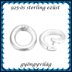 925-ös sterling ezüst ékszerkellék: karika nyitott,zárható ESZK NY-Z 6e  1db/cs - Meska.hu